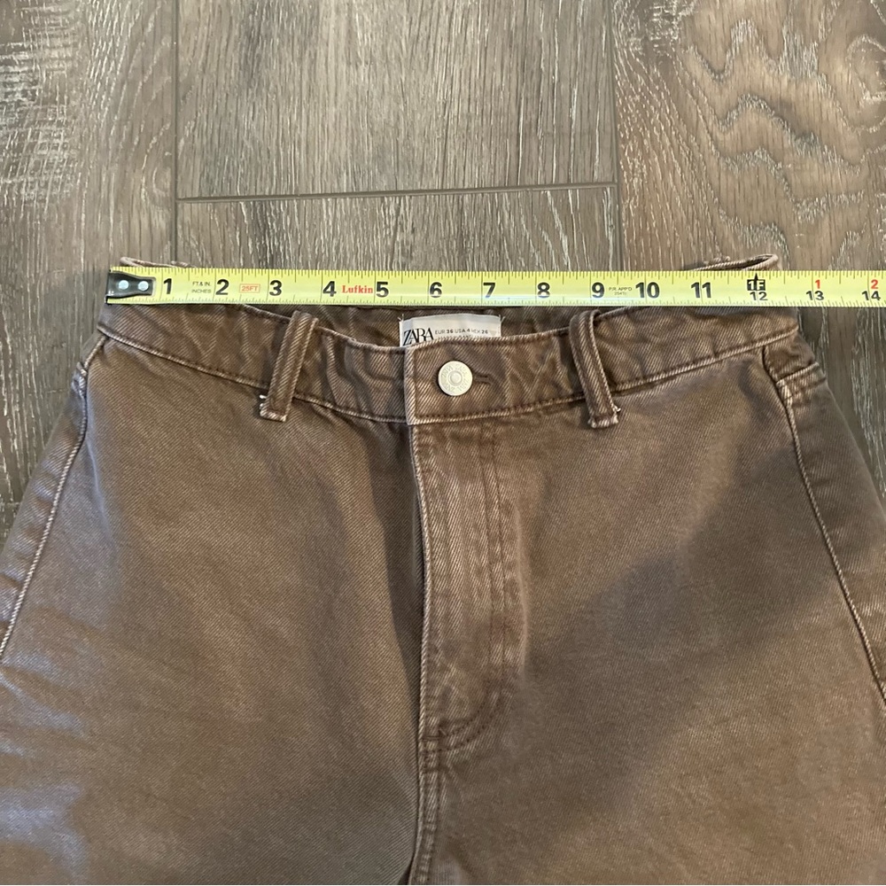 Zara Brown Wide-Leg Jeans - Picture 11 of 14